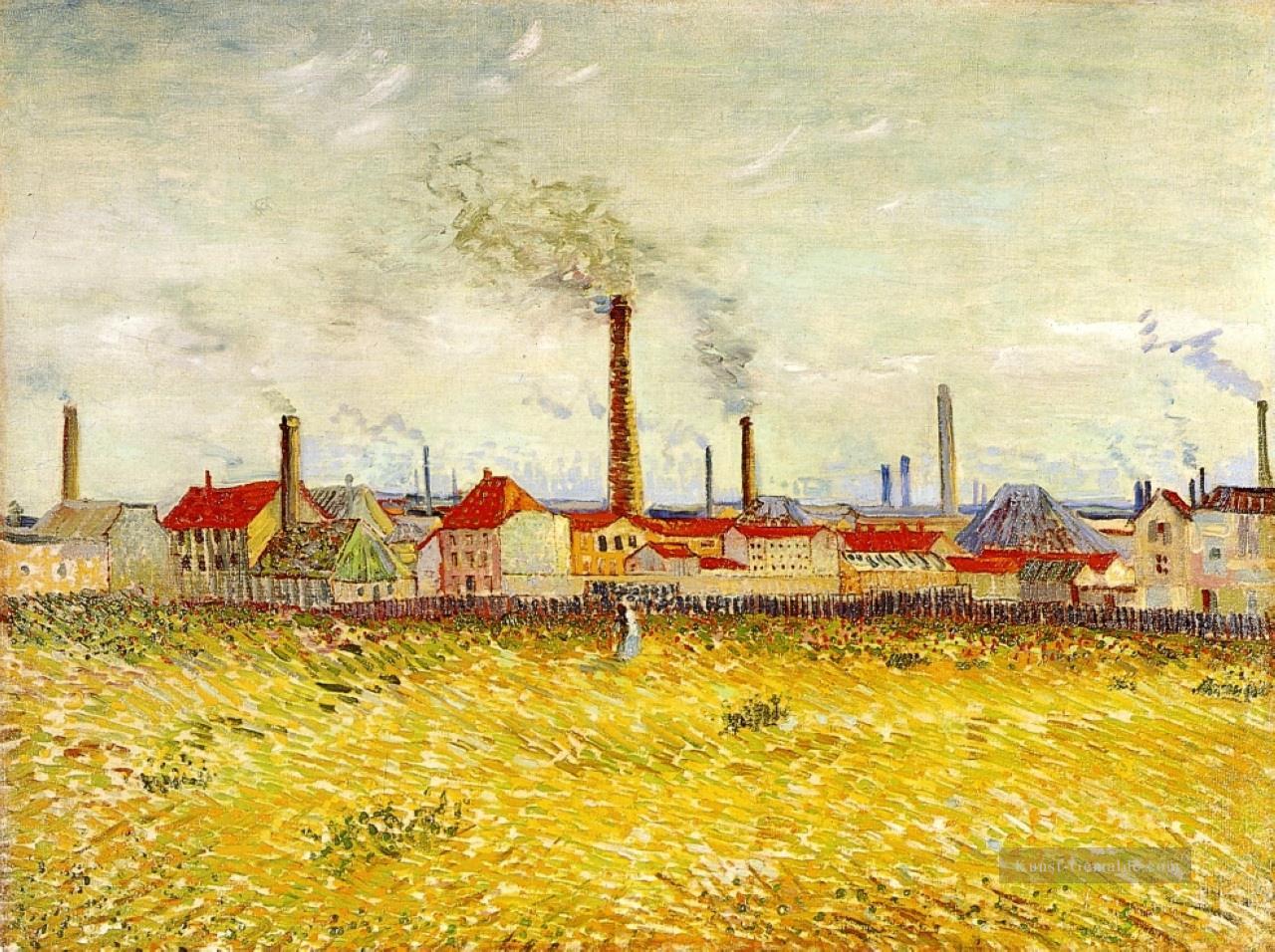 Fabriken bei Asnieres gesehen von Quai de Clichy Vincent van Gogh Ölgemälde